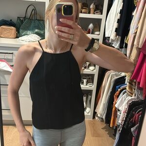 Parker black polyester going out top